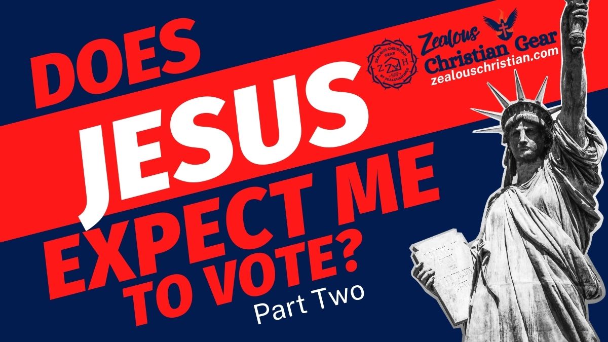 The Statue of Liberty boldly asking Does Jesus expect me to vote? Part two of our discussion.