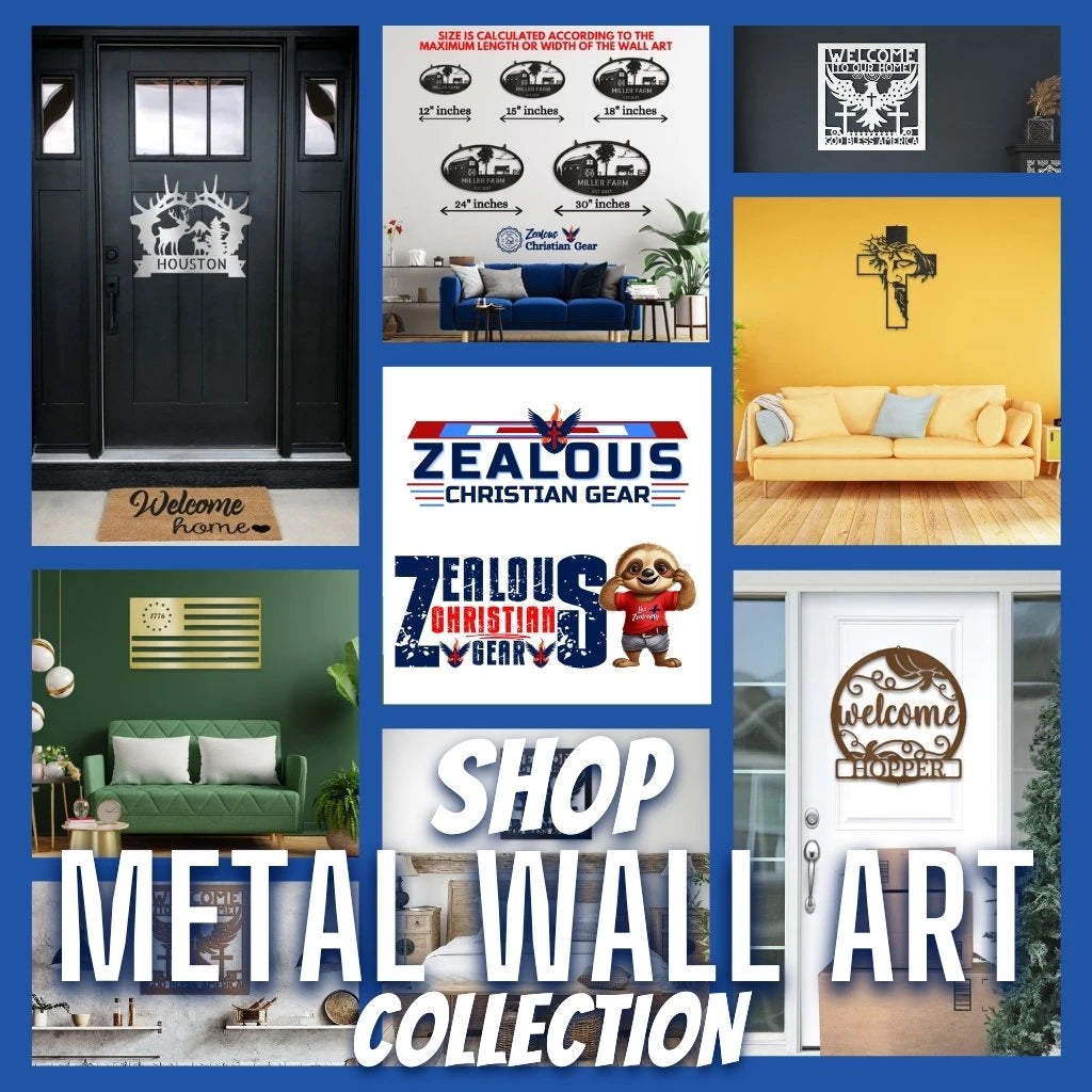 Shop our Christian Metal Wall Art - Zealous Christian Gear