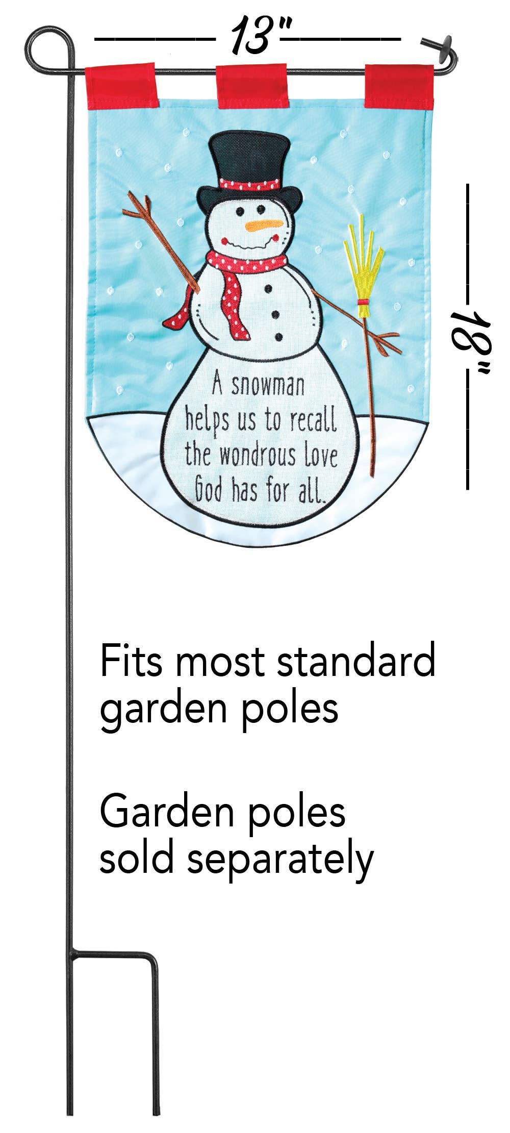 A Snowman Helps | Garden Flag