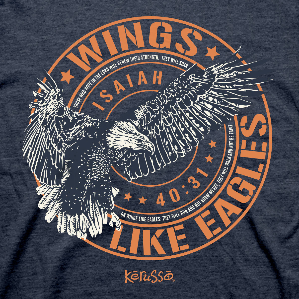 Wings Like Eagles Crest™ | Kerusso® Christian T-Shirt