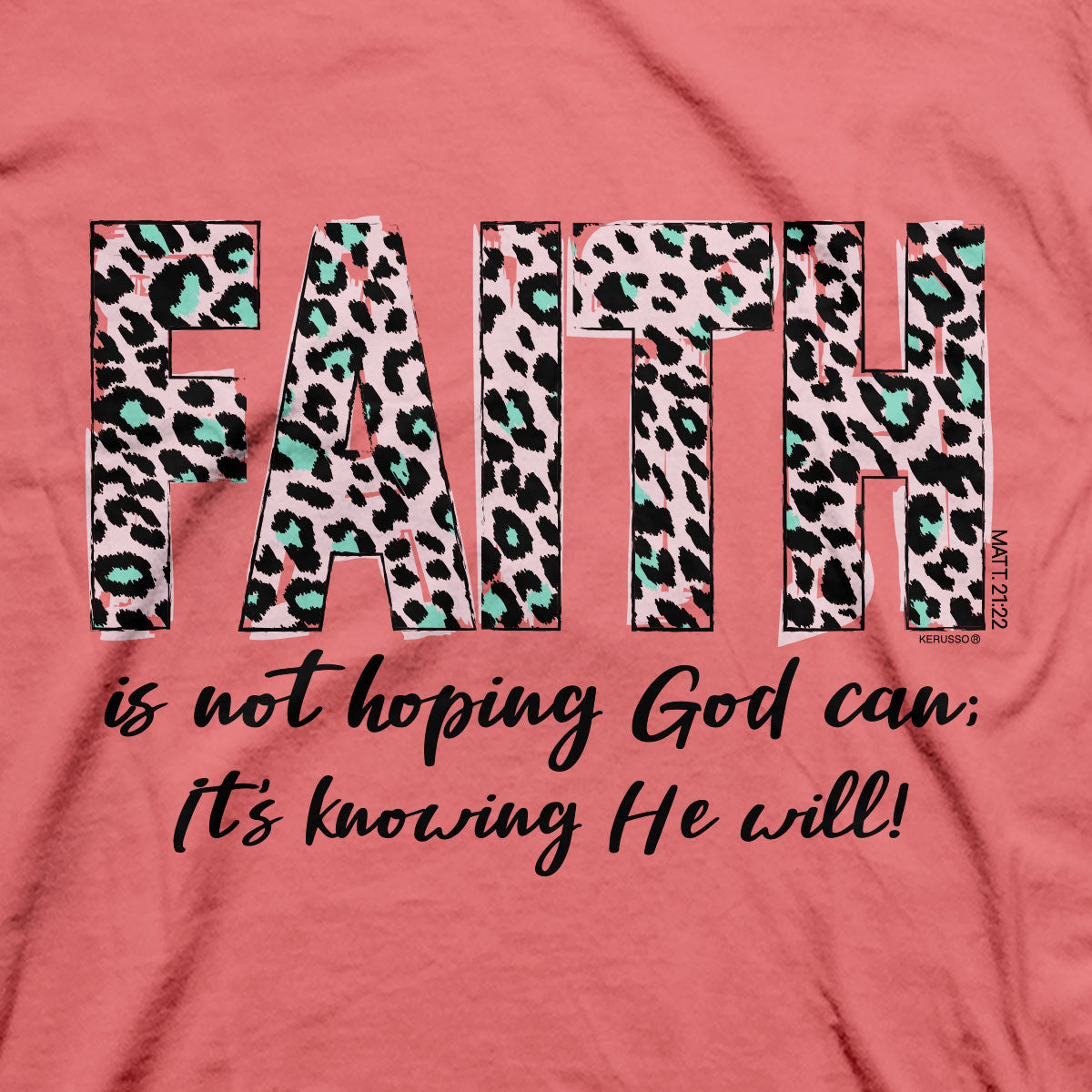 Faith Leopard™ | Kerusso® Women's T-Shirt