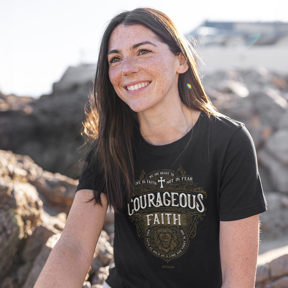 Courageous Faith™ | Kerusso® Christian T-Shirt