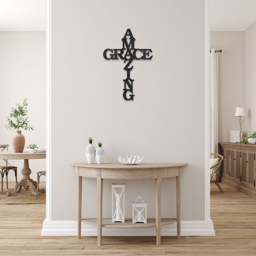 Amazing Grace Cross | Metal Wall Art