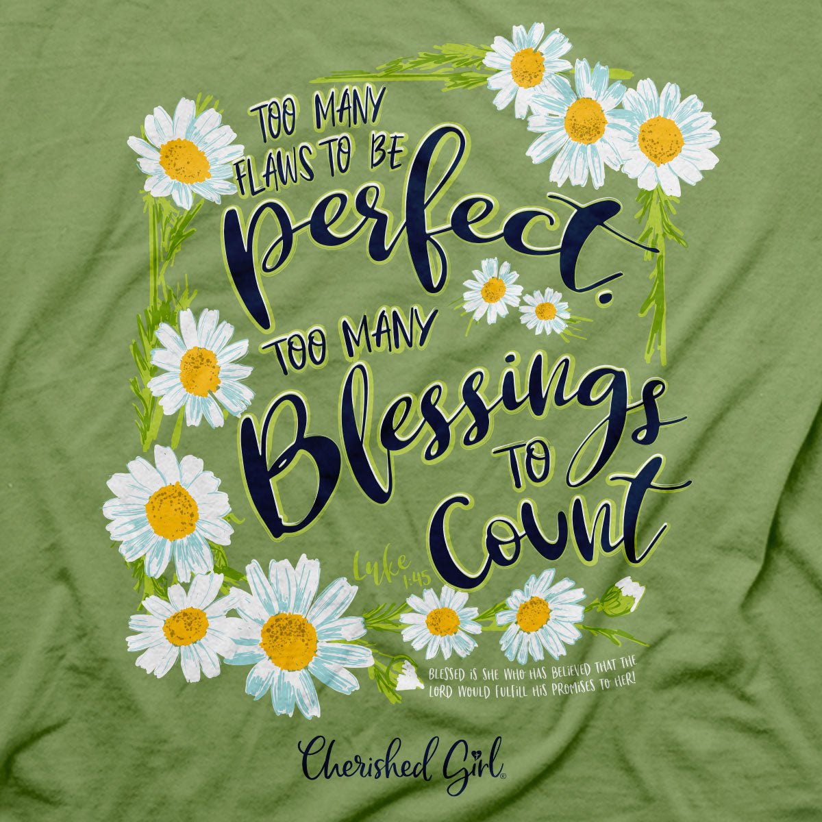 Cherished Girl Womens T-Shirt Too Many Blessings