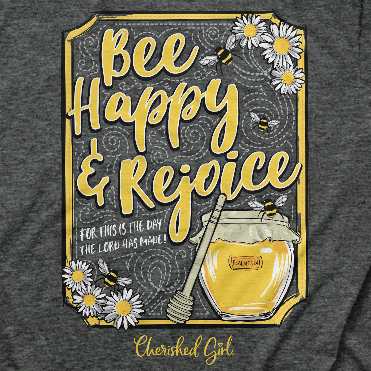 Cherished Girl Womens T-Shirt Bee Happy