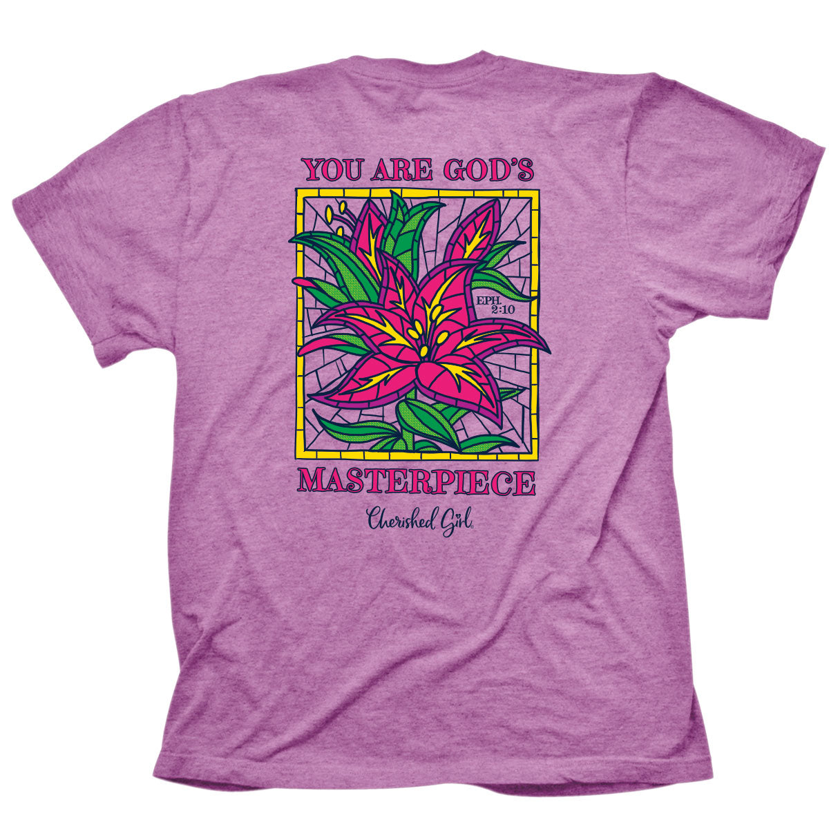 Cherished Girl Womens T-Shirt Wonderfully Made Lilies