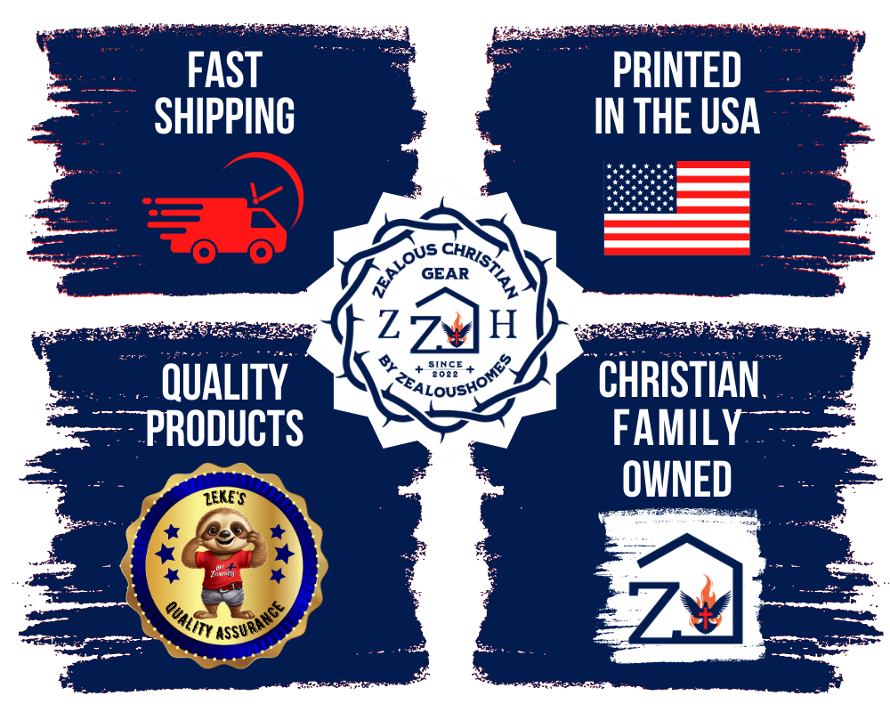 Zealous Christian Gear is a Christian Family Owned Business that offers quality products from USA suppliers with fast shipping