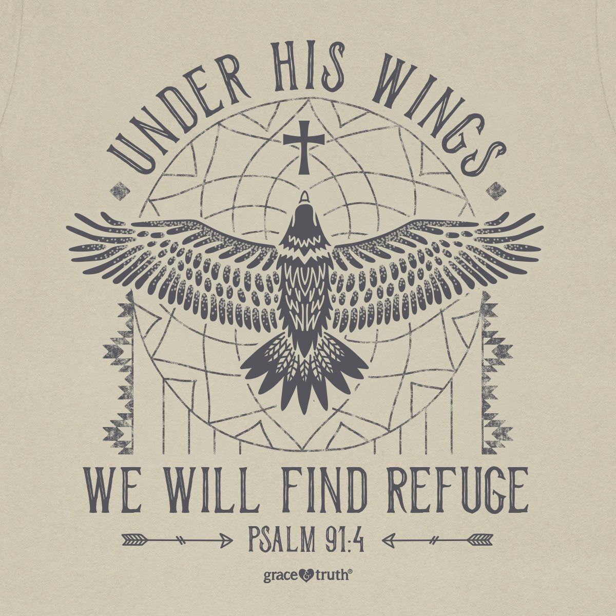 grace & truth Womens T-Shirt Under His Wings