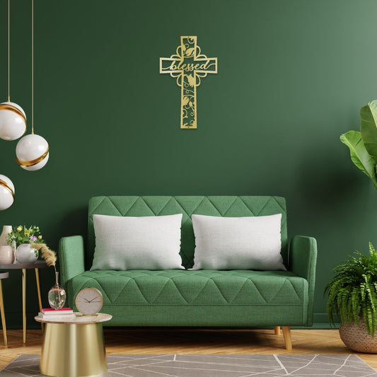 Blessed Cross | Metal Wall Art