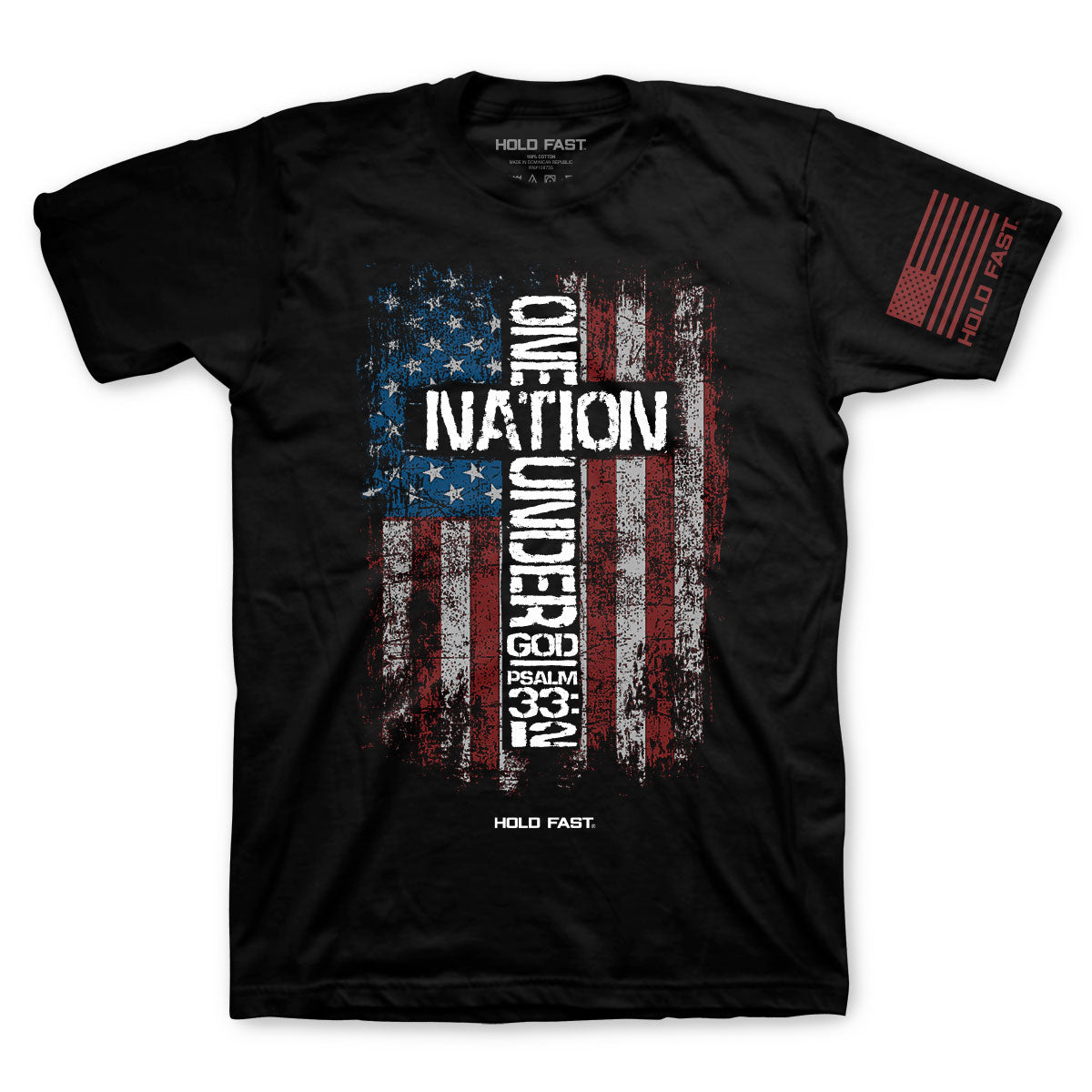 HOLD FAST Mens T-Shirt One Nation Flag