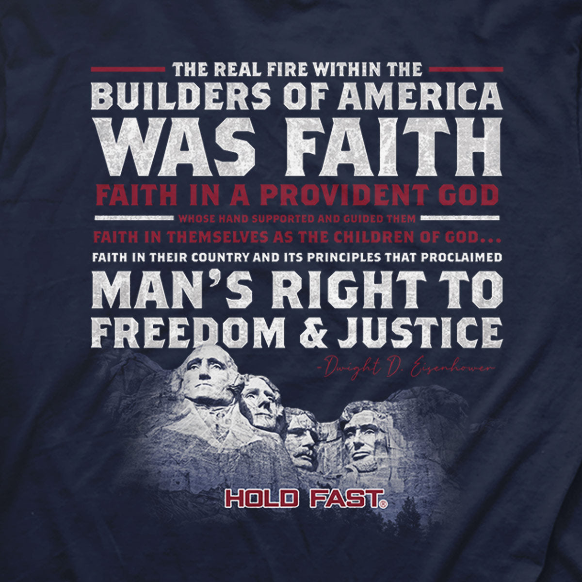 HOLD FAST Mens T-Shirt Builders Of America/Rushmore