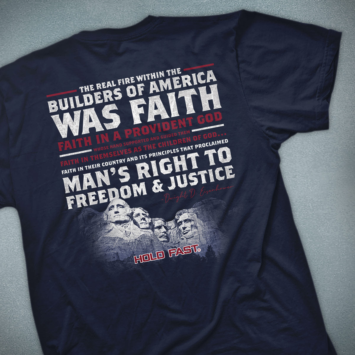 HOLD FAST Mens T-Shirt Builders Of America/Rushmore