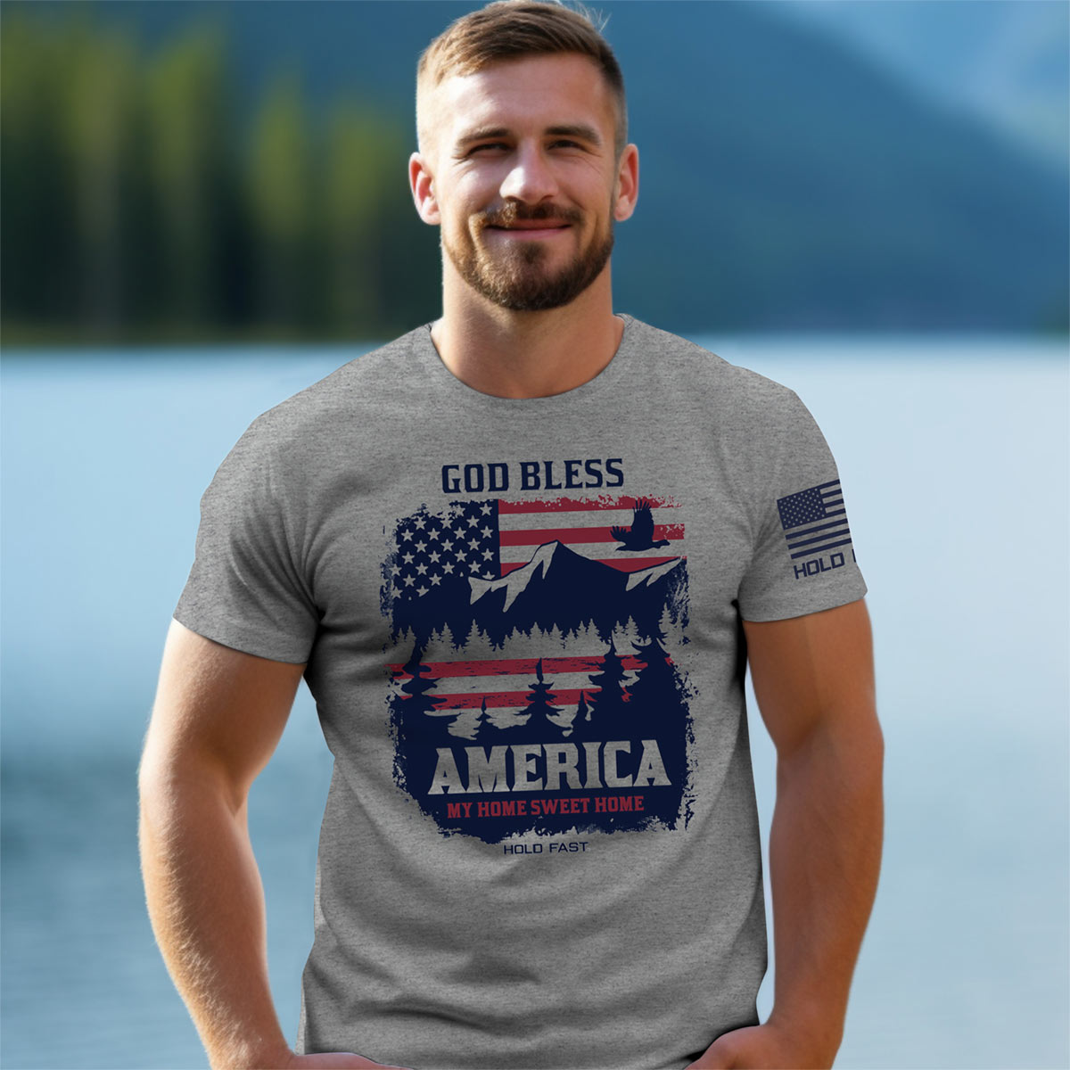 God Bless America Scene™ | HOLD FAST® Adult T-Shirt