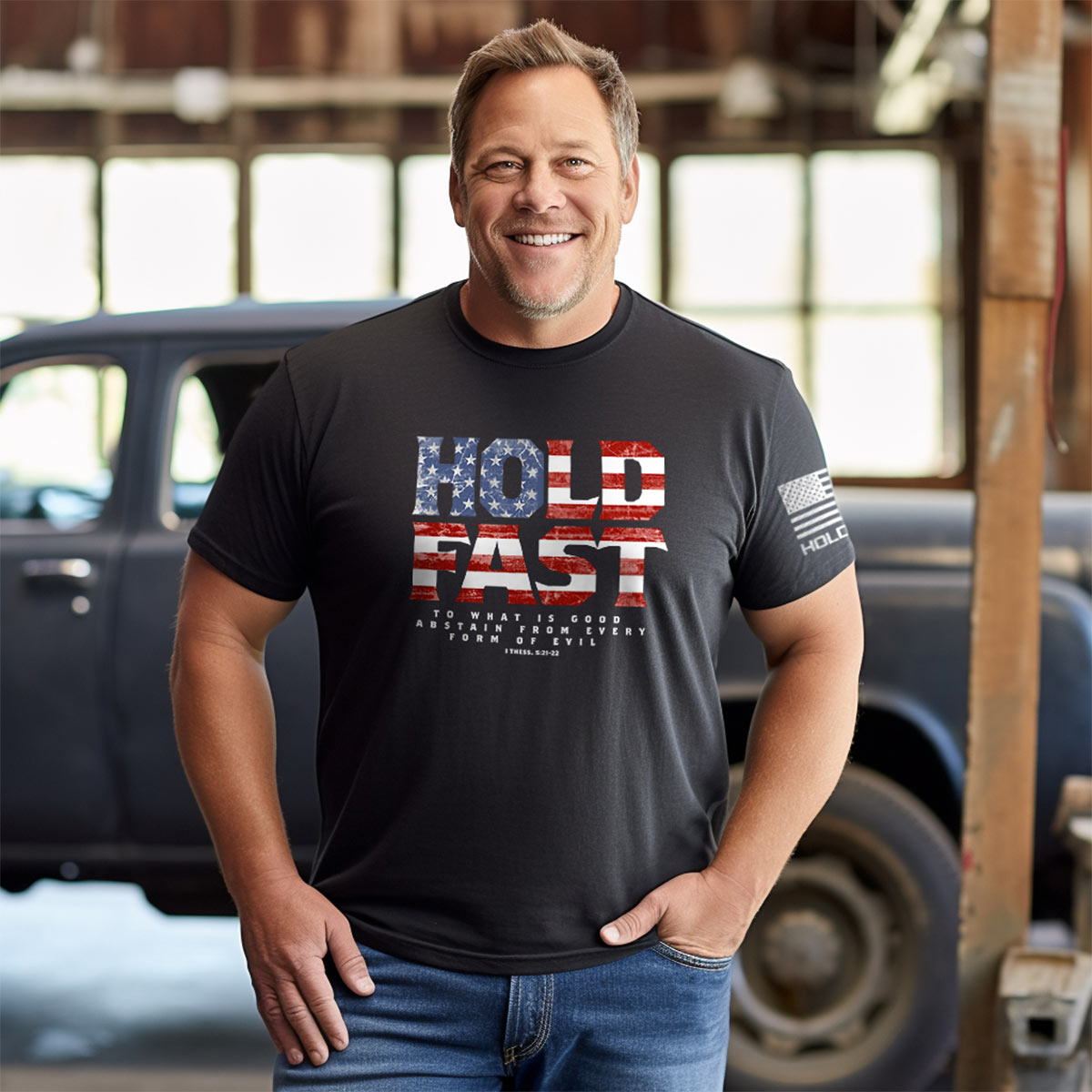 Hold Fast Flag Fill™ | HOLD FAST® Christian T-Shirt