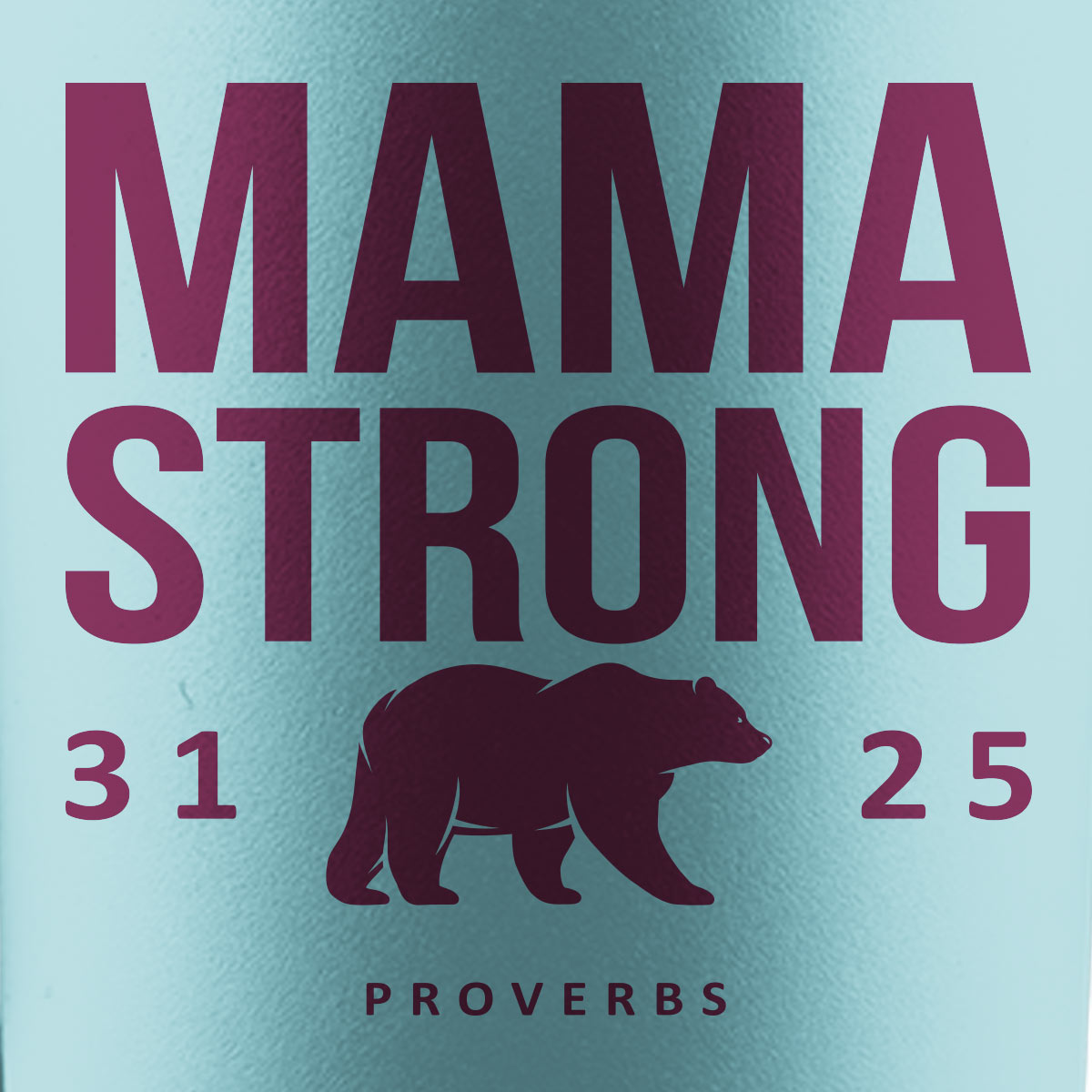 Kerusso 40 oz Stainless Steel Mug With Straw Mama Strong Bear