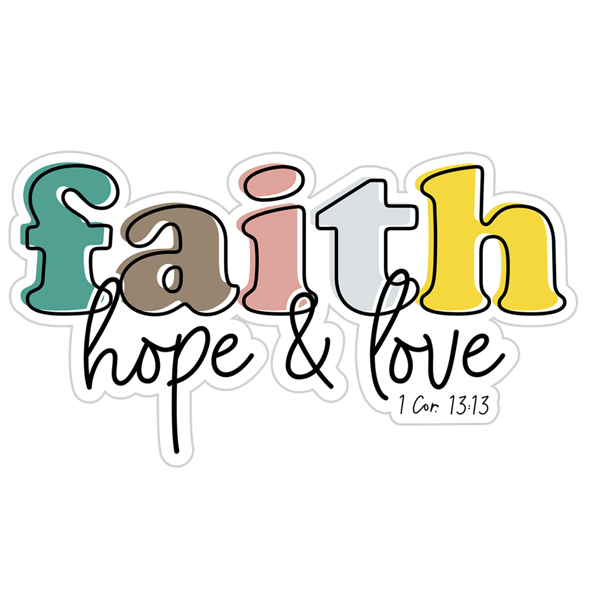 Kerusso Sticker Faith Hope Love