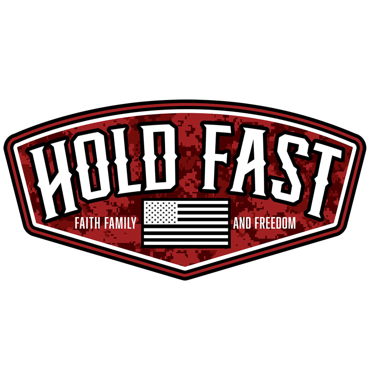 HOLD FAST Sticker Camo Badge