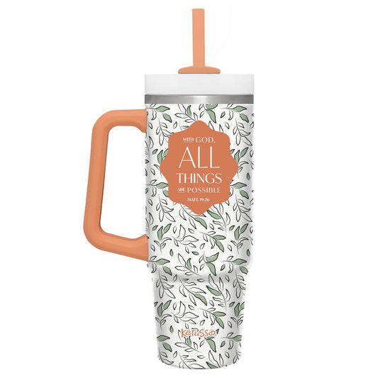 All Things | Kerusso 30oz SS Mug with Straw - Zealous Christian Gear - 1