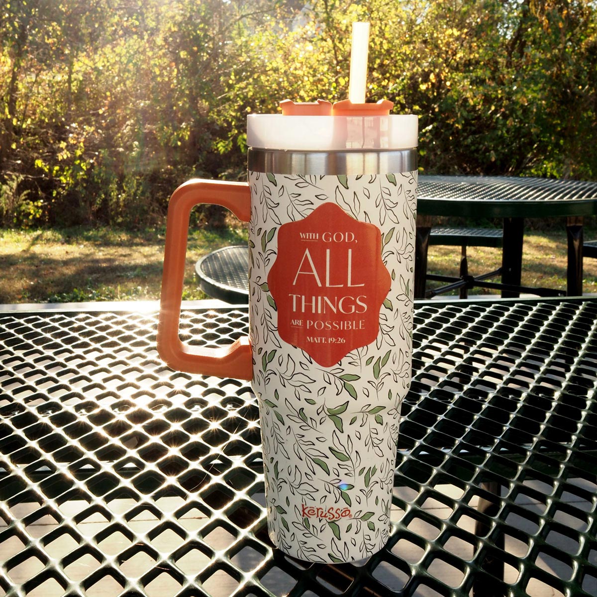 All Things | Kerusso 30oz SS Mug with Straw - Zealous Christian Gear - 2