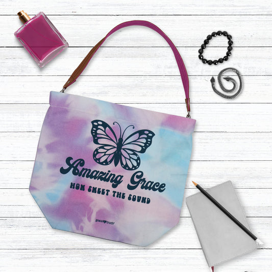 Amazing Grace Butterfly Tote Bag | grace & truth - Zealous Christian Gear - 1