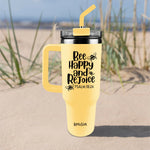 Bee Happy and Rejoice | Kerusso 40oz SS Mug with Straw - Zealous Christian Gear - 2