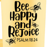 Bee Happy and Rejoice | Kerusso 40oz SS Mug with Straw - Zealous Christian Gear - 3