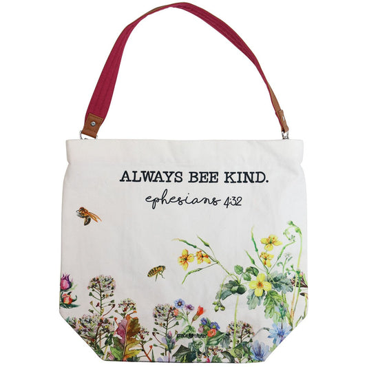 Bee Kind Tote Bag | grace & truth - Zealous Christian Gear - 1