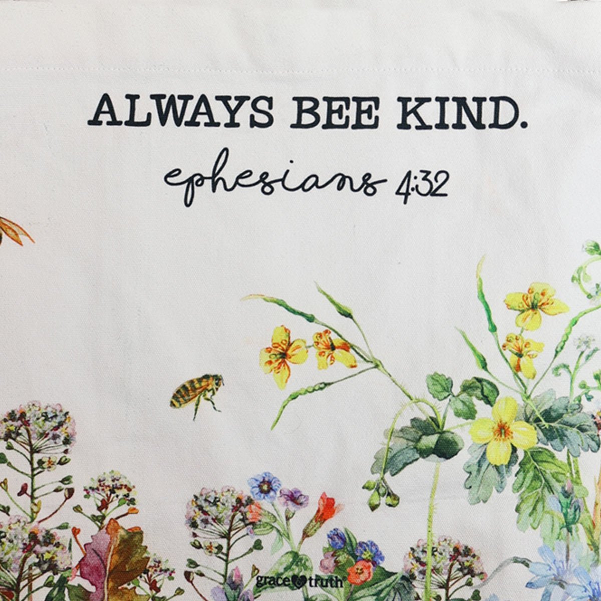 Bee Kind Tote Bag | grace & truth - Zealous Christian Gear - 4