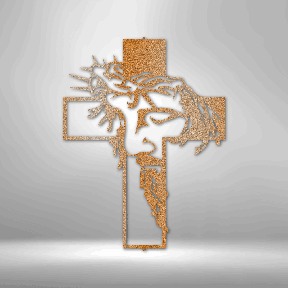 Christ Cross | Metal Wall Art - Zealous Christian Gear - 2