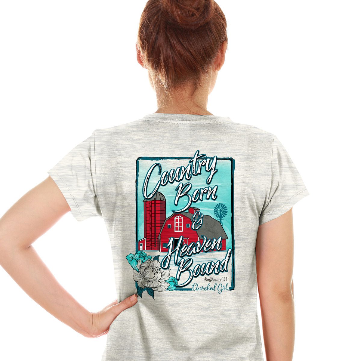 Country Barn™ | Cherished Girl® Womens T-Shirt - Zealous Christian Gear - 3