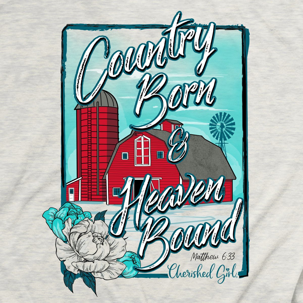 Country Barn™ | Cherished Girl® Womens T-Shirt - Zealous Christian Gear - 4