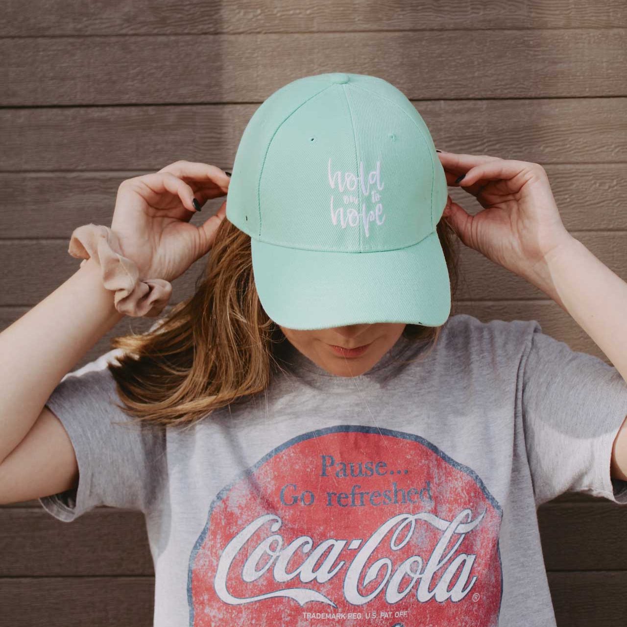 Hold On To Hope | Sea Green Hat by Swanson®️