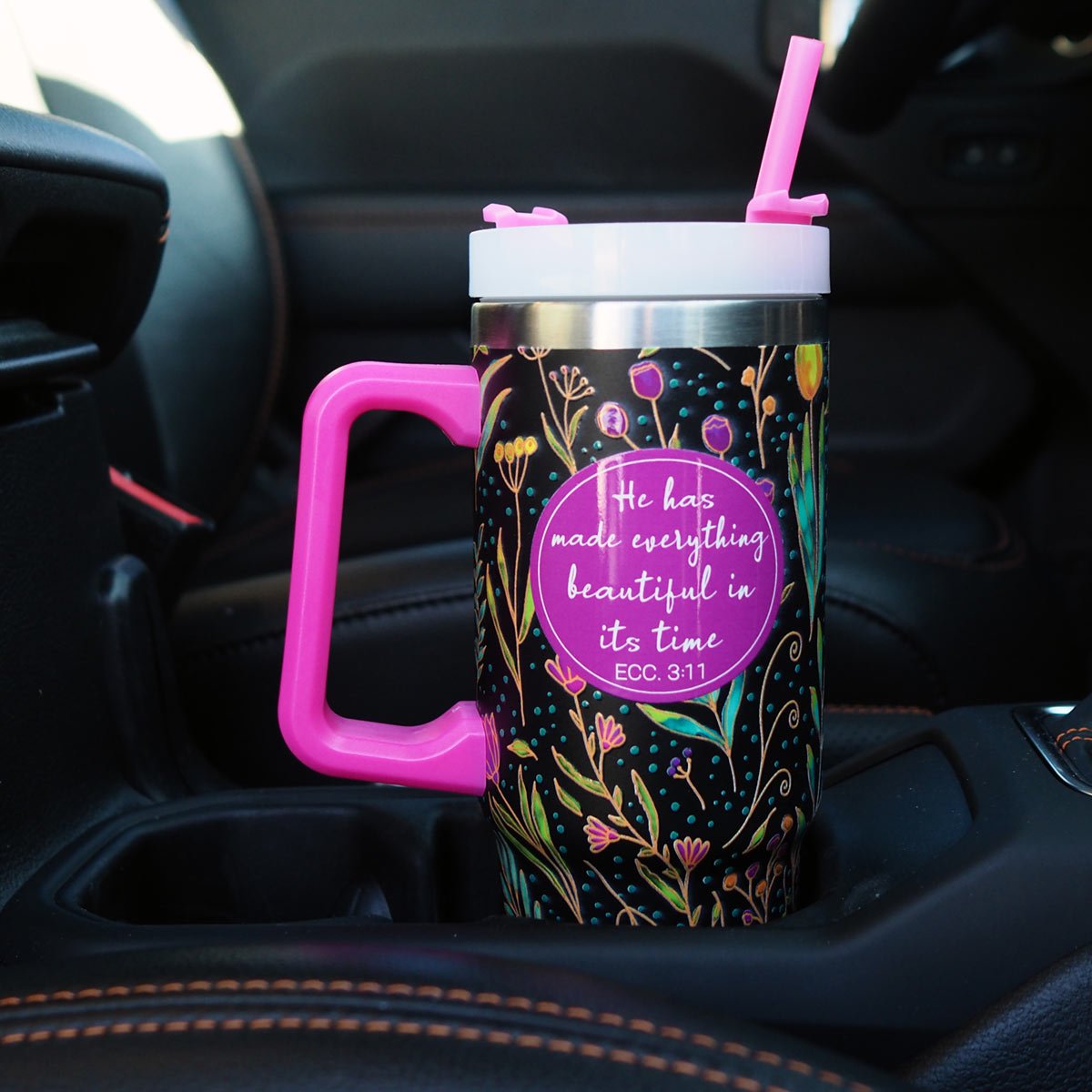 Everything Beautiful | Kerusso 30oz SS Mug with Straw - Zealous Christian Gear - 2