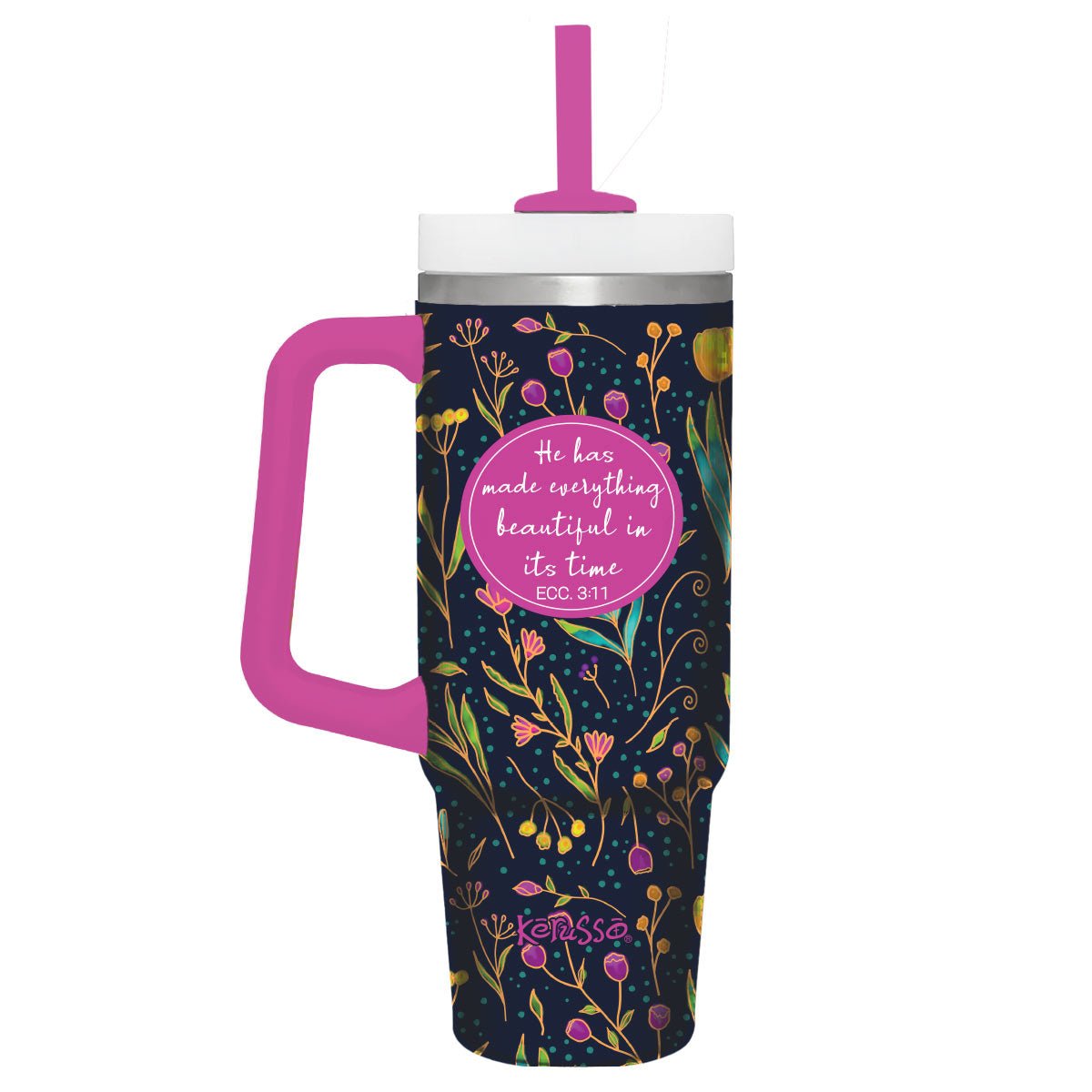 Everything Beautiful | Kerusso 30oz SS Mug with Straw - Zealous Christian Gear - 1