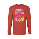 God Said You Are Candy Hearts | Valentine's Long Sleeve Tee - Zealous Christian Gear - 7