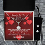 Happy Valentine's Day To My Godly Girlfriend | Personalizable Eternal Hope Necklace & Earring Set - Zealous Christian Gear - 7