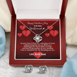 Happy Valentine's Day To My Godly Girlfriend | Personalizable Love Knot Earring & Necklace Set - Zealous Christian Gear - 10