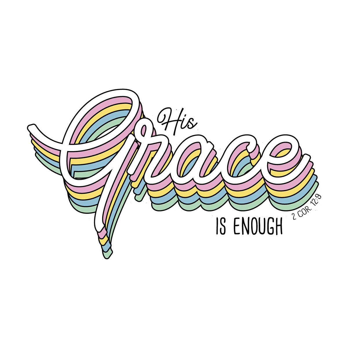 His Grace | Kerusso® Sticker - Zealous Christian Gear - 2