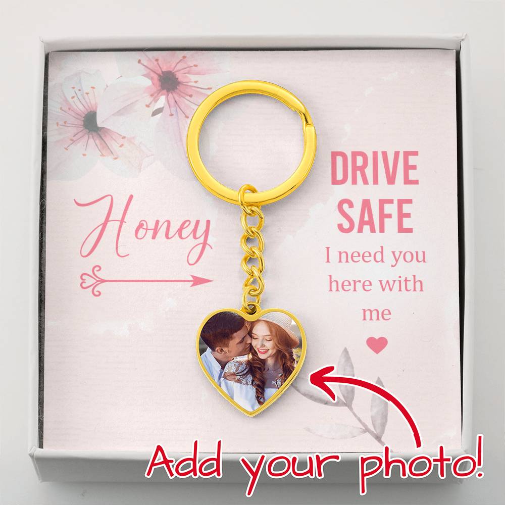 Honey Drive Safe | Personalizable Heart Keychain - Zealous Christian Gear - 3