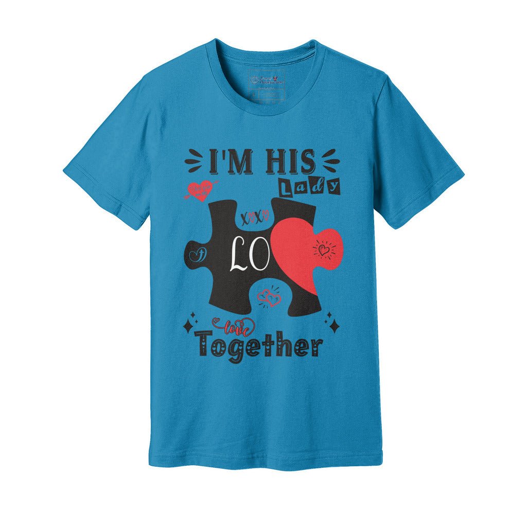 I'm His Lady | Valentine Couples Puzzle Tee - Zealous Christian Gear - 5