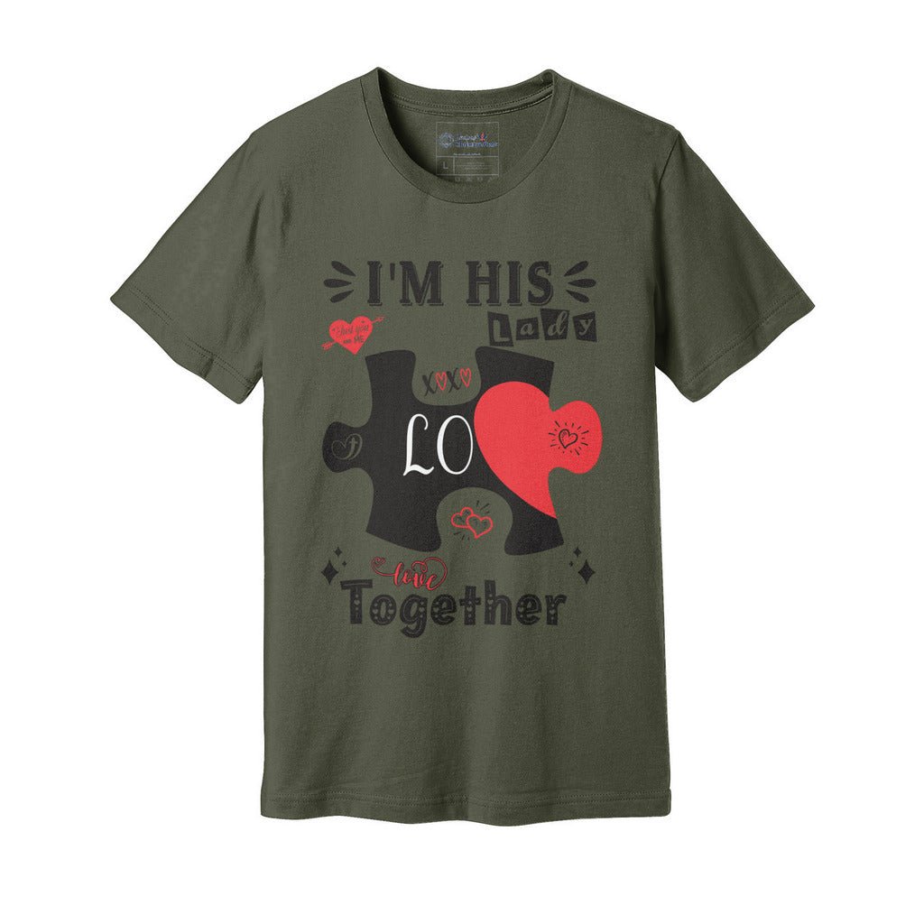 I'm His Lady | Valentine Couples Puzzle Tee - Zealous Christian Gear - 7