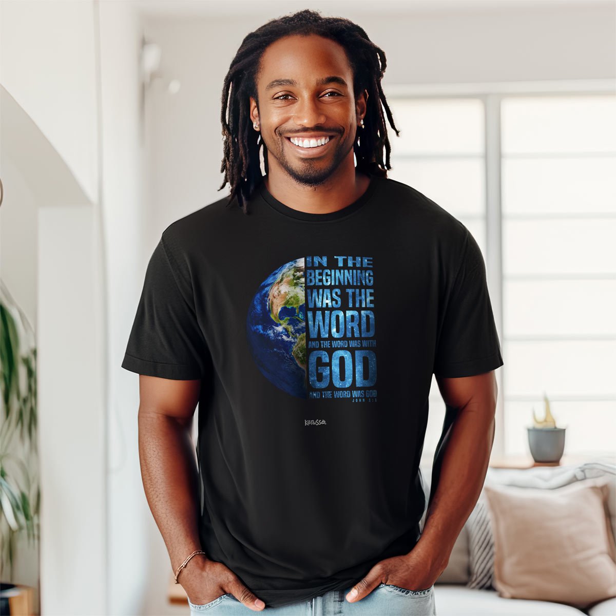 In The Beginning Globe™ | Kerusso® Christian T-Shirt - Zealous Christian Gear - 1