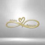 Infinity Couple | Personalizable Metal Wall Art - Zealous Christian Gear - 3