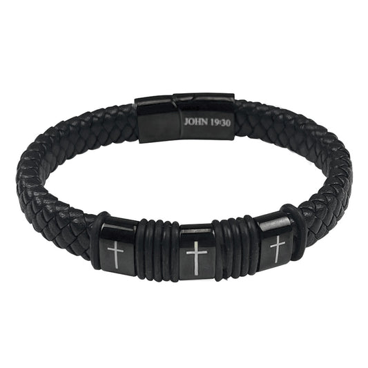 It Is Finished | Kerusso® Men's Braided Bracelet - Zealous Christian Gear - 1