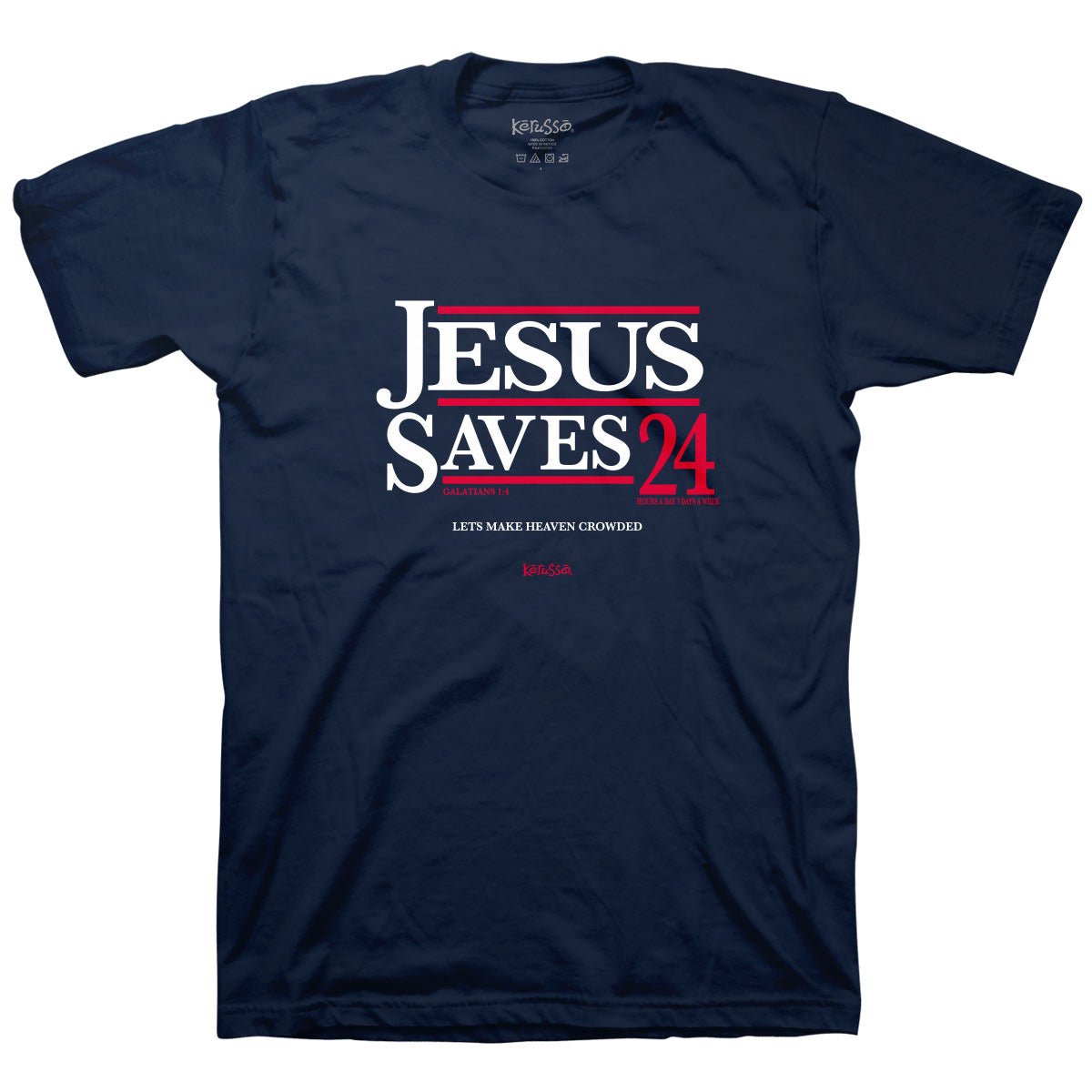 Jesus Saves '24™ | Kerusso® Christian T-Shirt - Zealous Christian Gear - 3