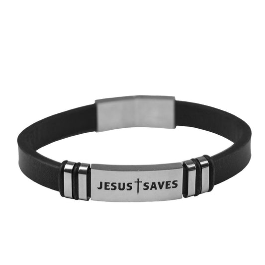 Jesus Saves | Kerusso® Men's Bracelet - Zealous Christian Gear - 1
