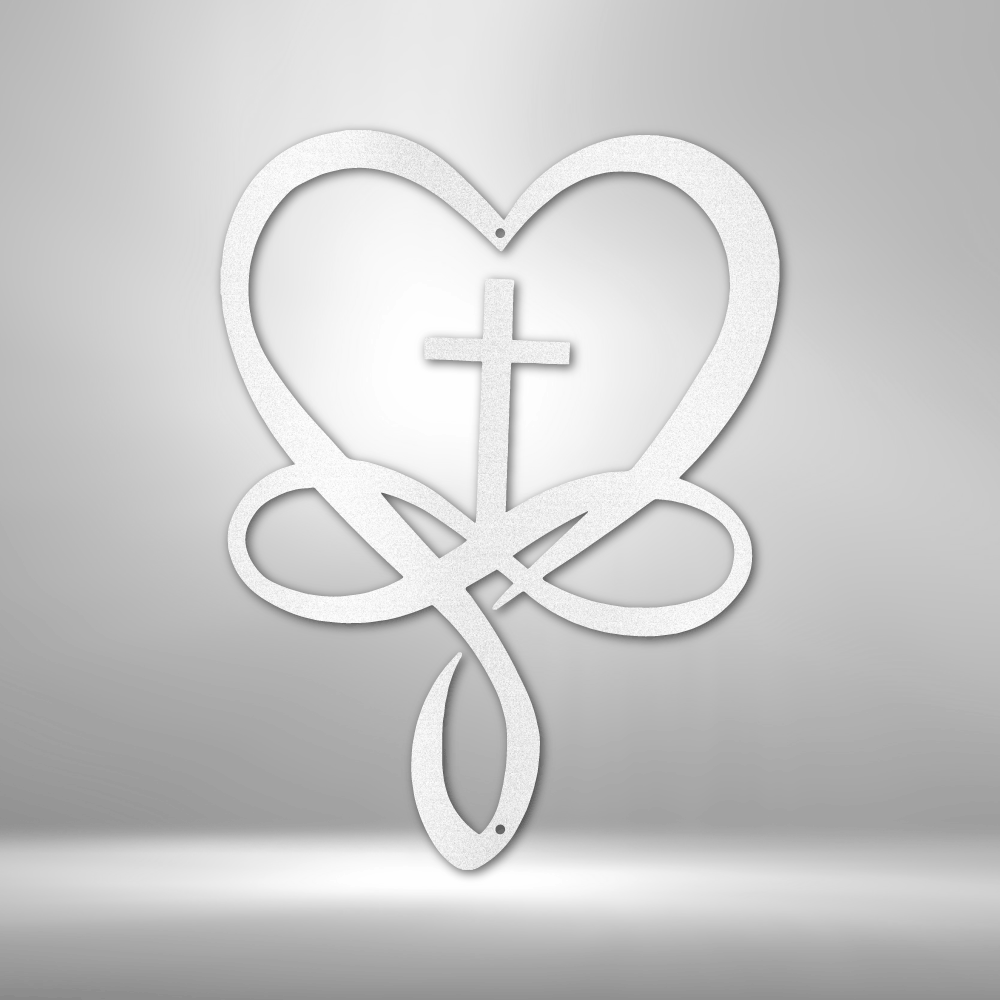 Love Infinity Cross | Metal Wall Art - Zealous Christian Gear - 5