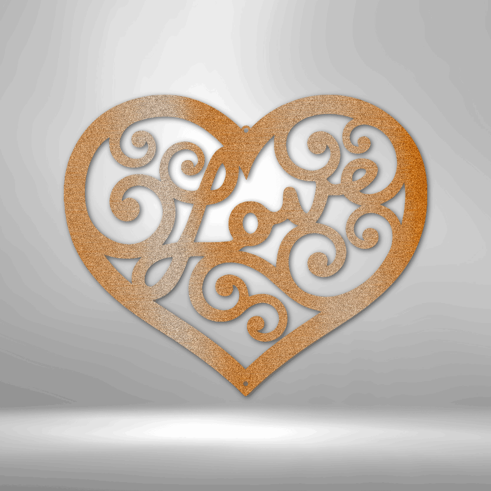 Love Swirl | Metal Wall Art - Zealous Christian Gear - 2