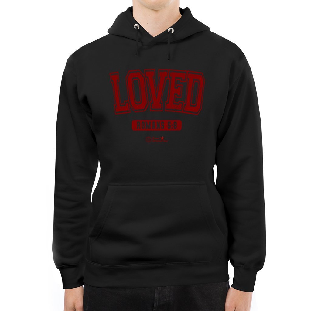 Loved | Romans 5:8 Premium Hoodie - Zealous Christian Gear - 6