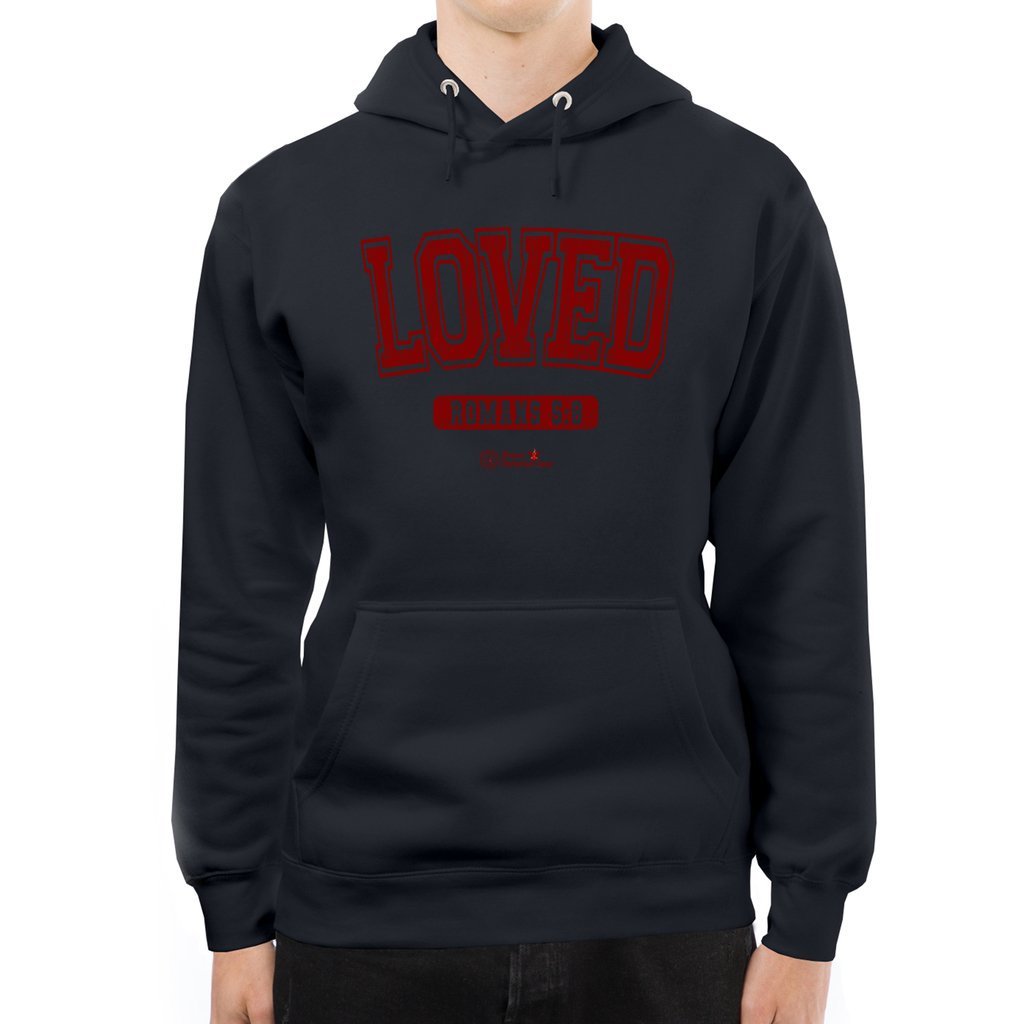 Loved | Romans 5:8 Premium Hoodie - Zealous Christian Gear - 9